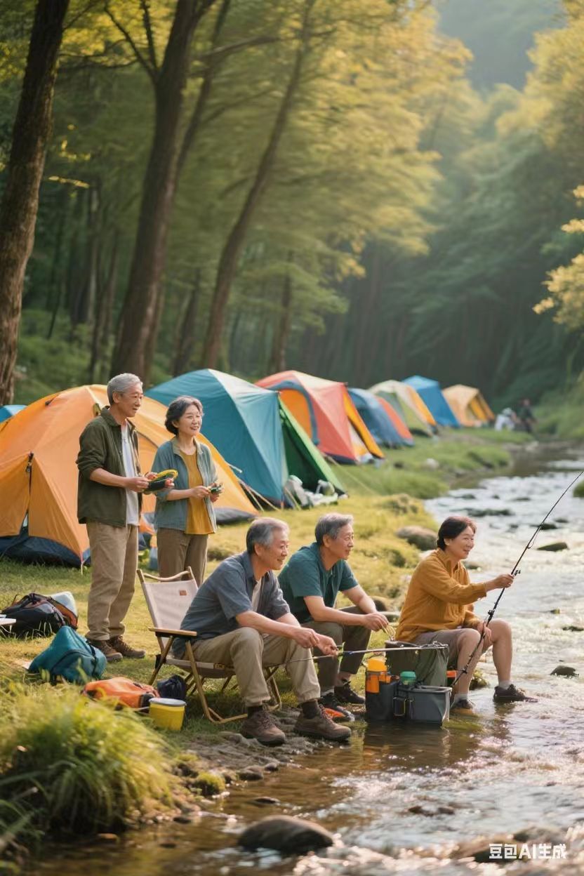 银发露营季 拥抱自然里